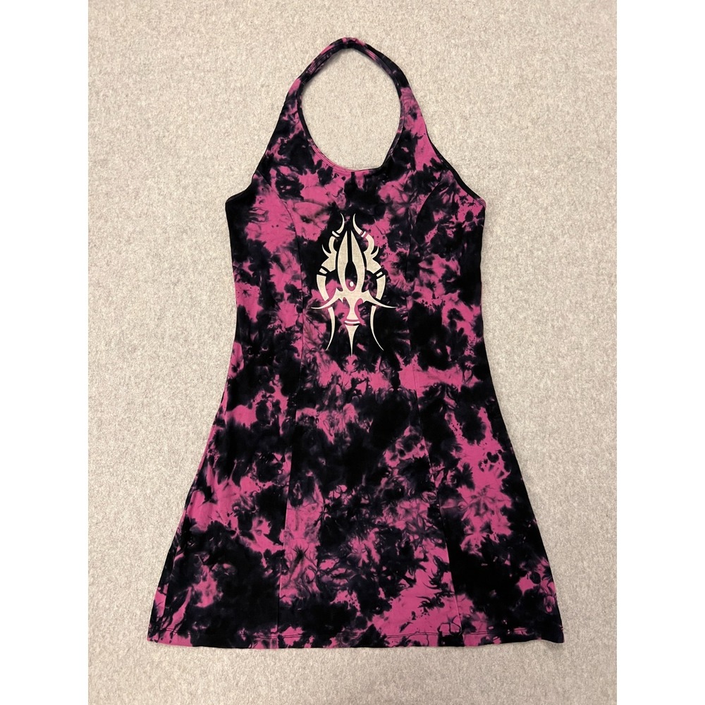 Gado Gado Vienna Halter Dress Women's Medium Tie Dye Tribal Y2K Grunge Goth